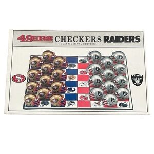 NFL Raiders and 49ers Helmet Checkers Game